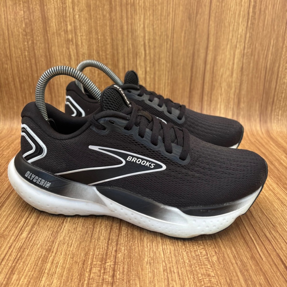 Brooks Glycerin 21 Running Shoes Womens 7 Wide Black White 1204081D090
